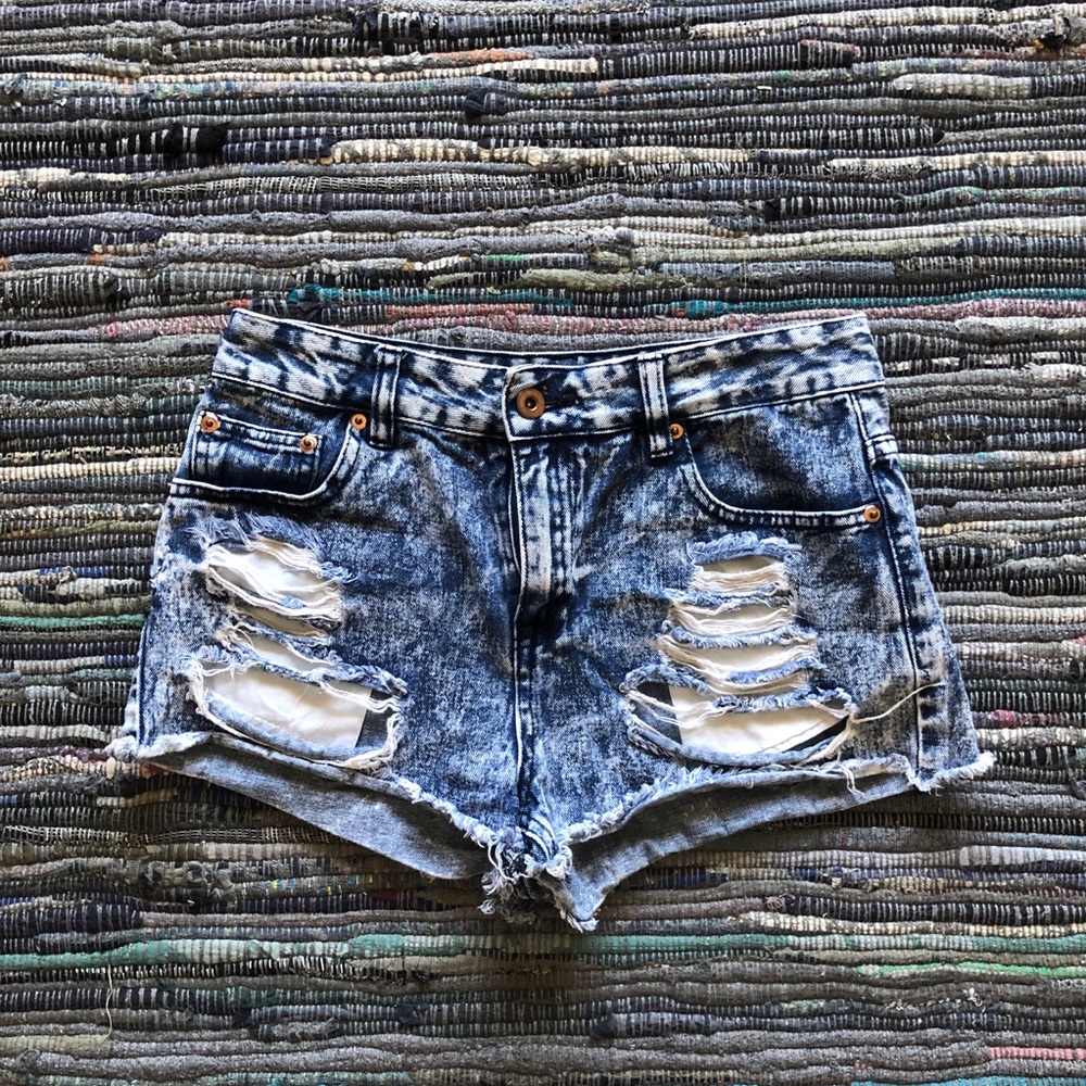 Forever 21 Ripped Jean Shorts